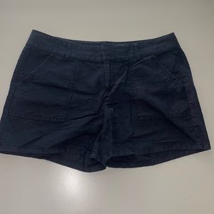 Linen /cotton blend navy shorts. Banana Republic